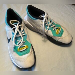 Nike Air Zoom Crossover GS Basketball Shoes Kids Size 6Y Sneakers White Teal